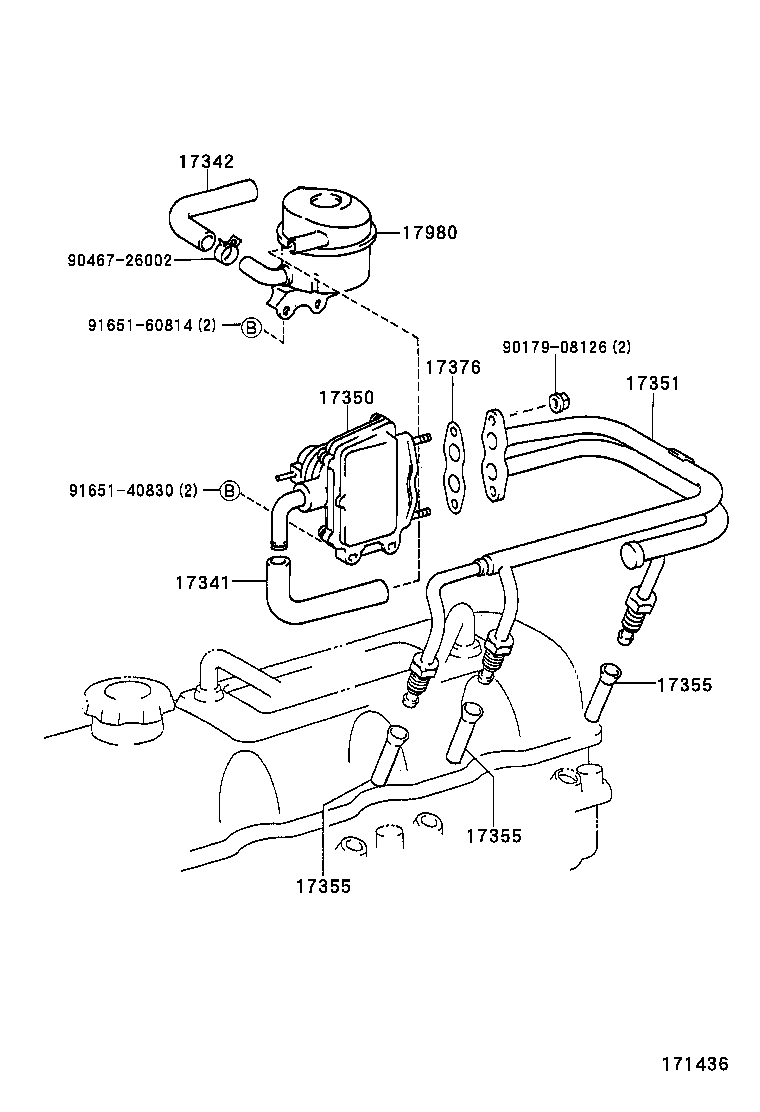 17343-13030 HOSE, NO.3(FOR AIR INJECTION SYSTEM) product image