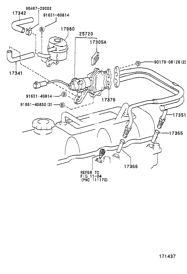 17343-13030 HOSE, NO.3(FOR AIR INJECTION SYSTEM) product image