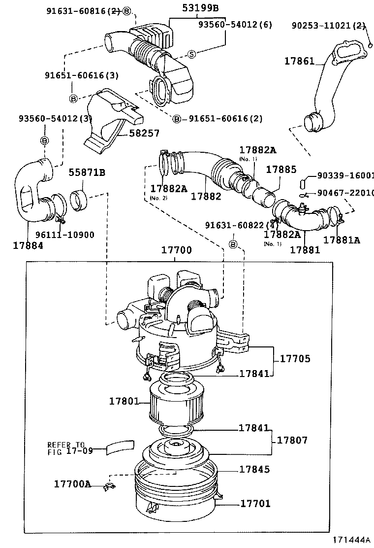 17700-58660 CLEANER ASSY, AIR product image