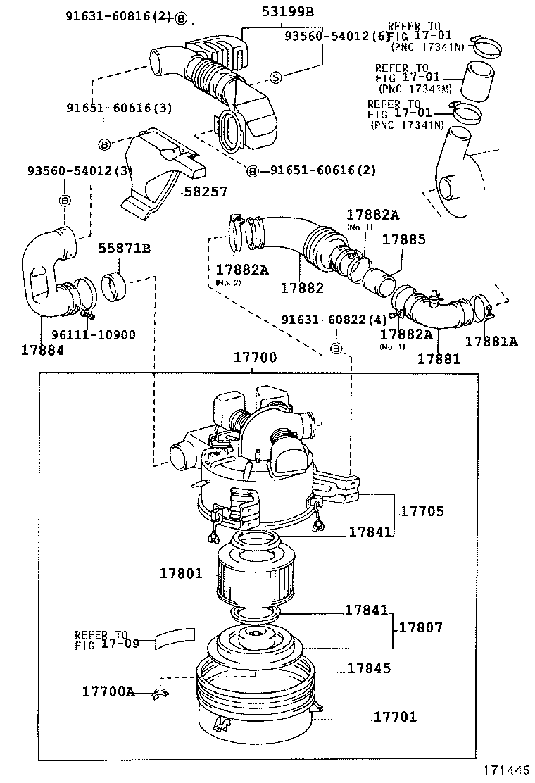 17700-58660 CLEANER ASSY, AIR product image