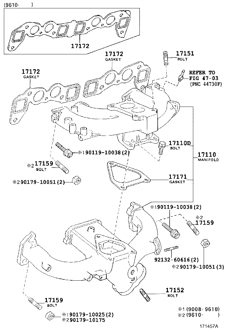 17101-64092 MANIFOLD, INTAKE product image