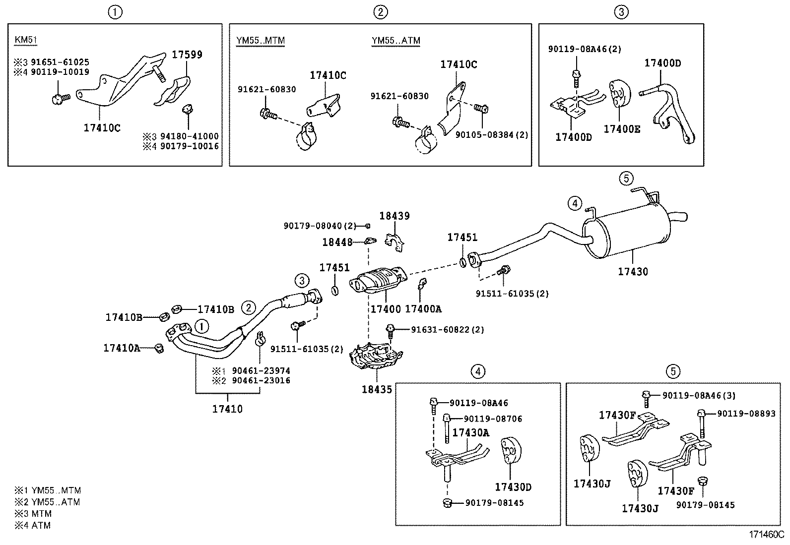 17405-64140 PIPE ASSY, EXHAUST, TAIL product image