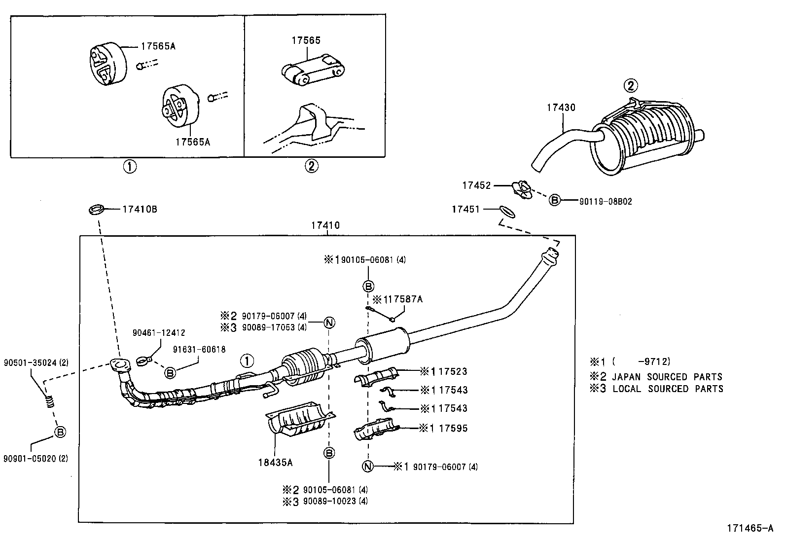 17430-1B100 PIPE ASSY, EXHAUST, TAIL product image