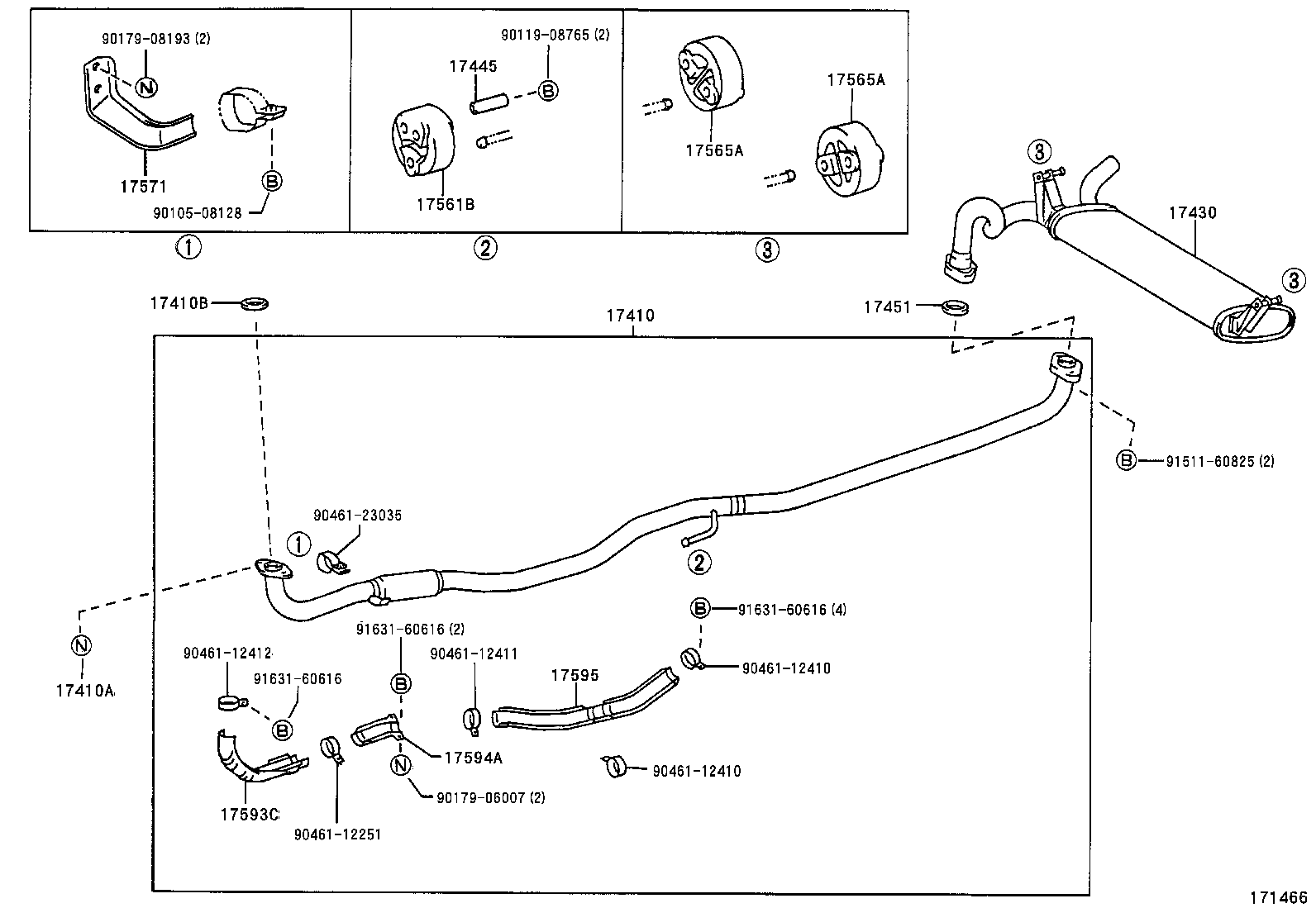 17430-1B100 PIPE ASSY, EXHAUST, TAIL product image