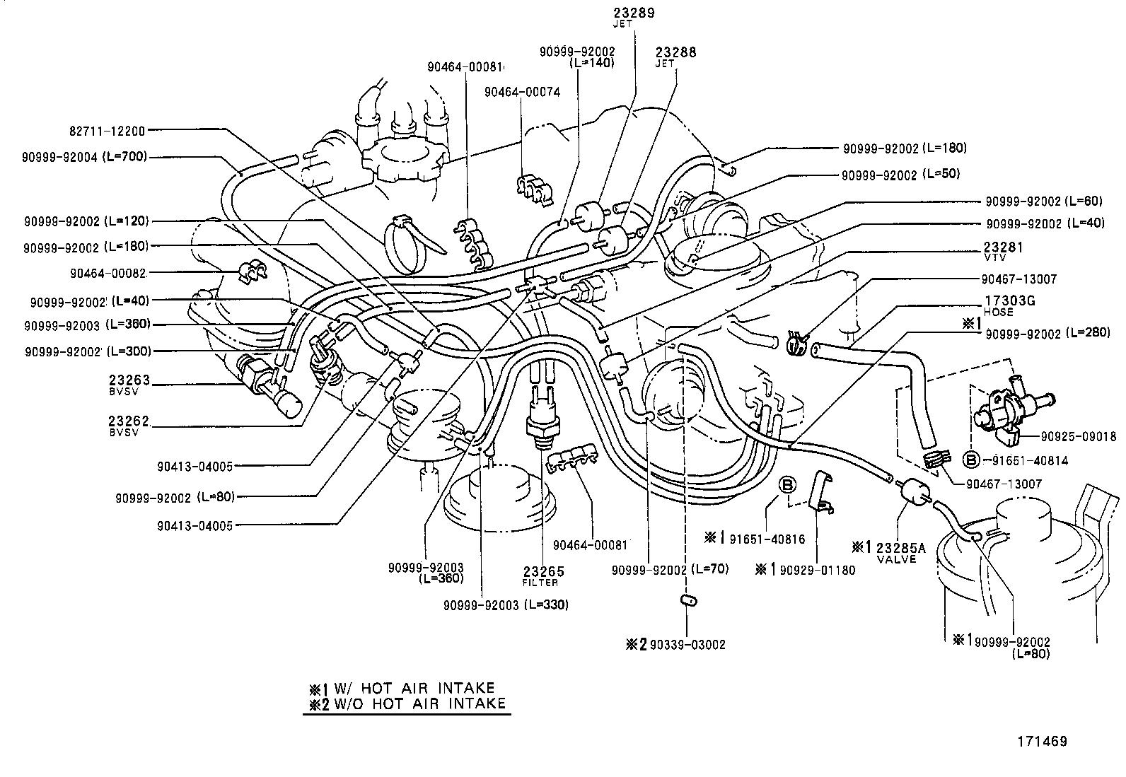 17341-72101 HOSE, NO.1(FOR AIR INJECTION SYSTEM) product image