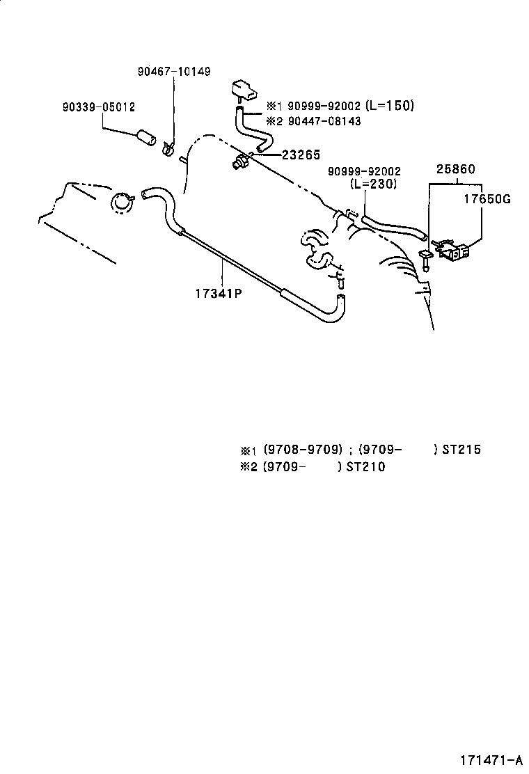 17600-74111 VALVE ASSY, AIR BY-PASS W/HOSE product image