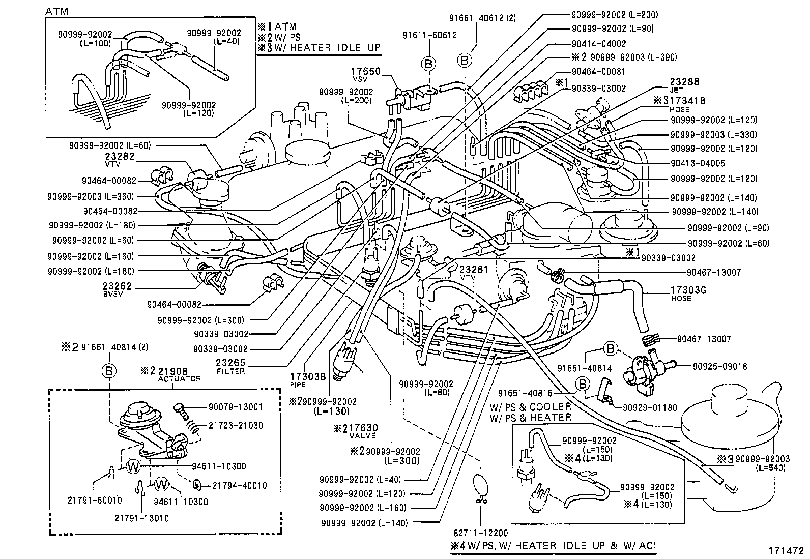 17341-72101 HOSE, NO.1(FOR AIR INJECTION SYSTEM) product image