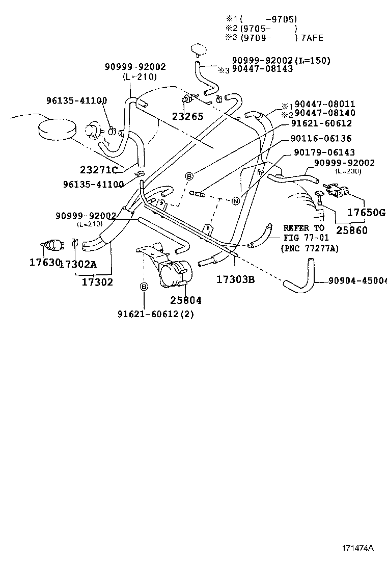 17341-74870 HOSE, AIR, NO.1 product image
