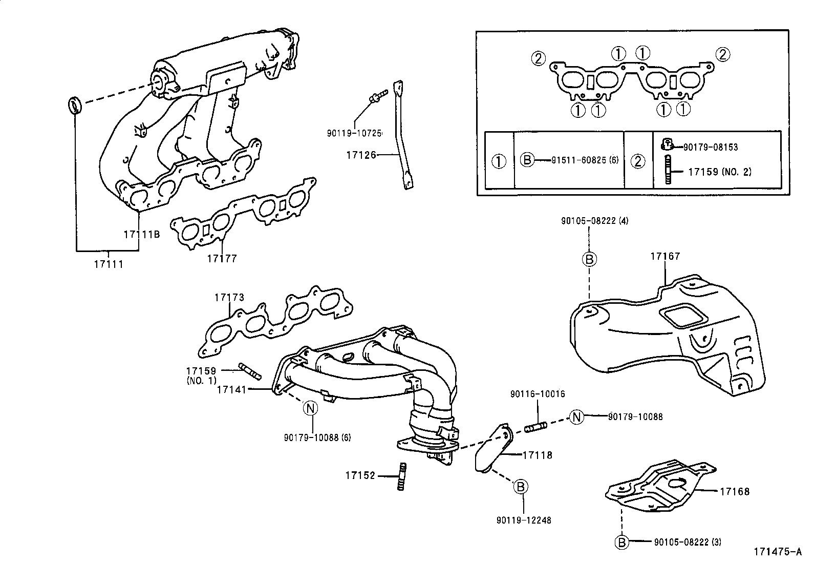 17139-15060 STAY, MANIFOLD, NO.2 product image