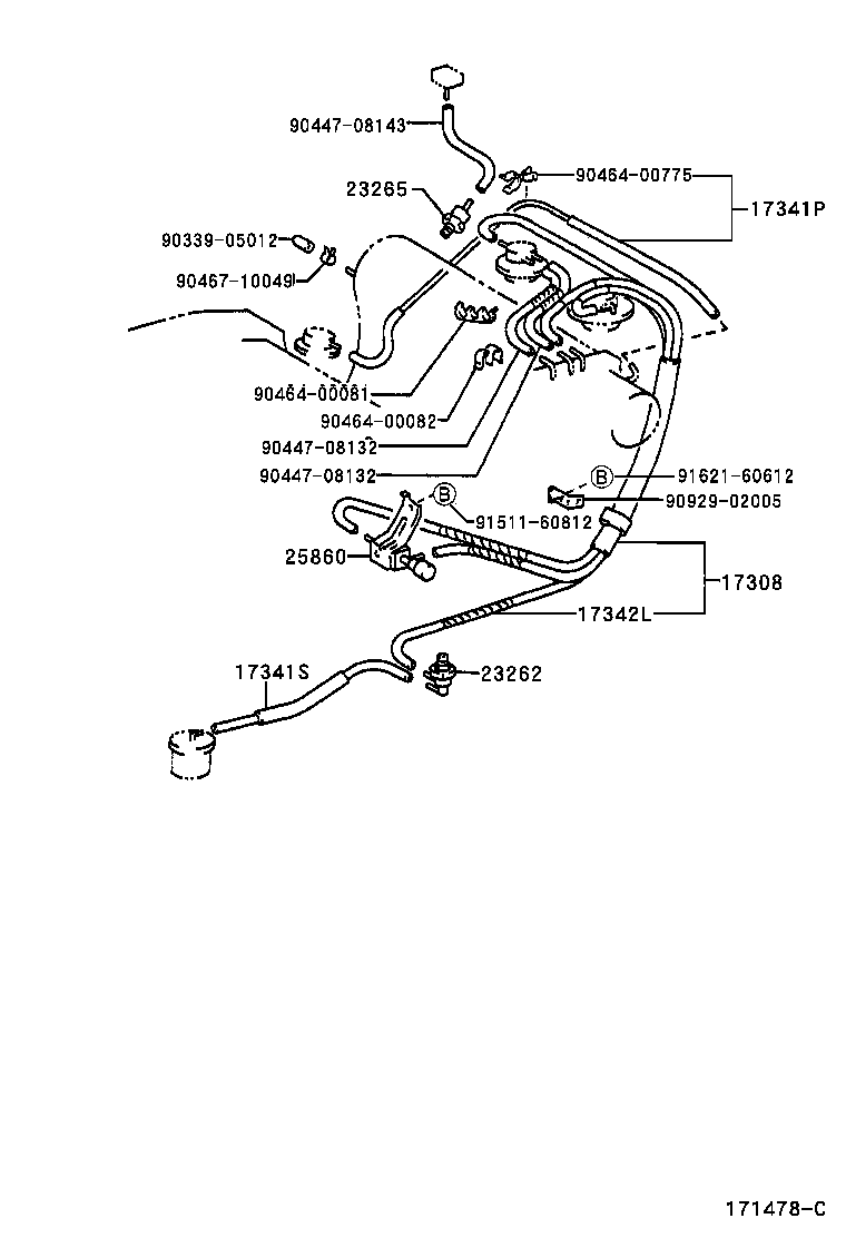17302-16090 HOSE SUB-ASSY, AIR product image