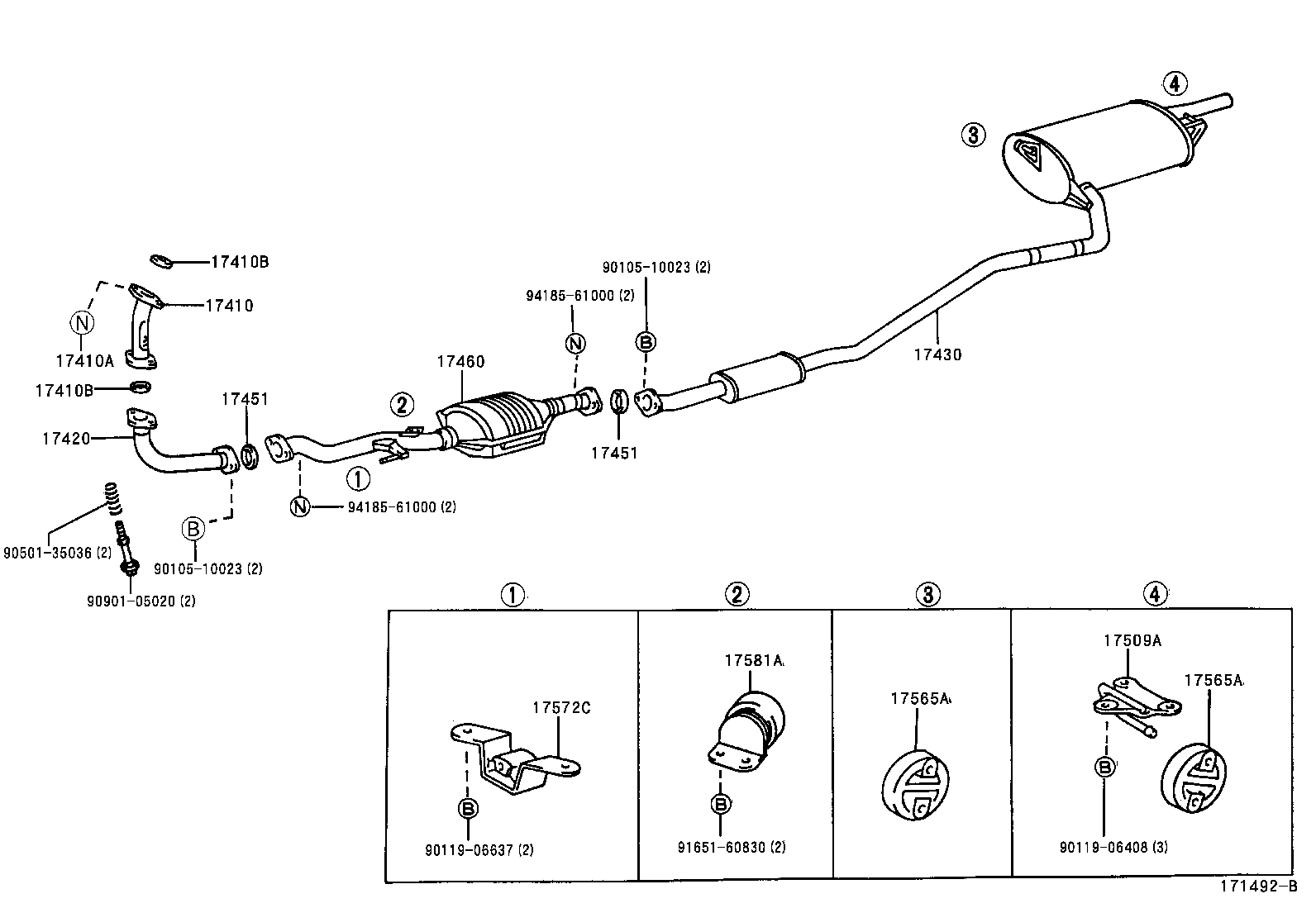 17430-1D140 PIPE ASSY, EXHAUST, TAIL product image