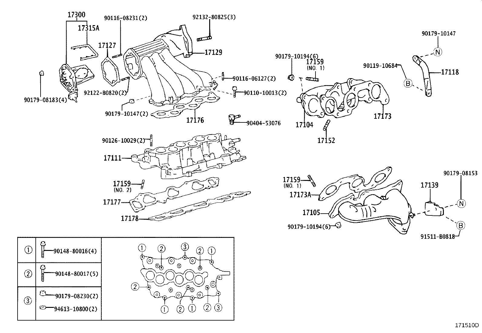 17120-28040 MANIFOLD, INTAKE product image