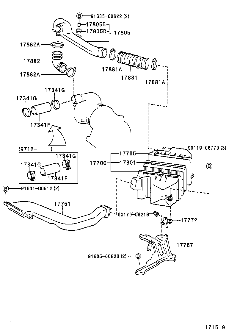 17700-55030 CLEANER ASSY, AIR product image