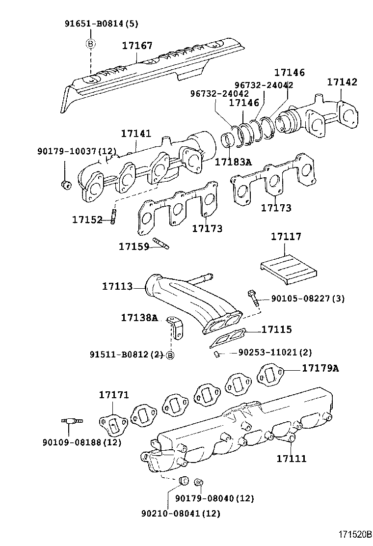 17111-17012 MANIFOLD, INTAKE product image