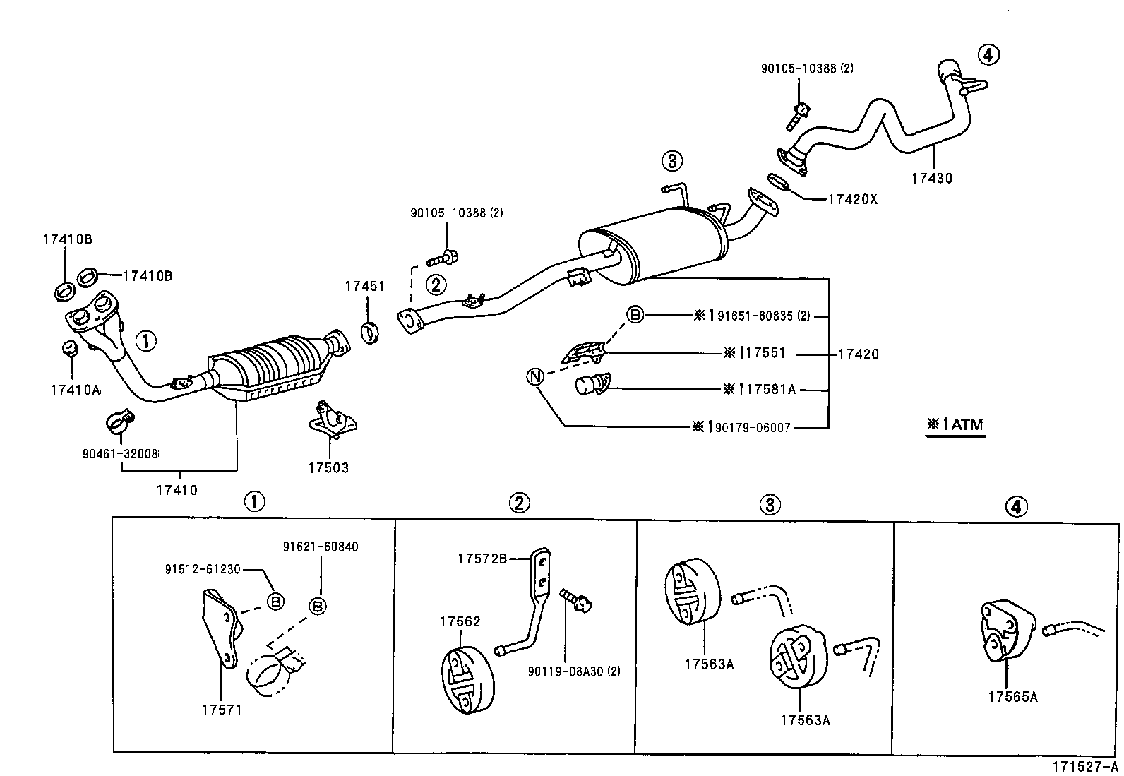 17405-62030 PIPE ASSY, EXHAUST, TAIL product image