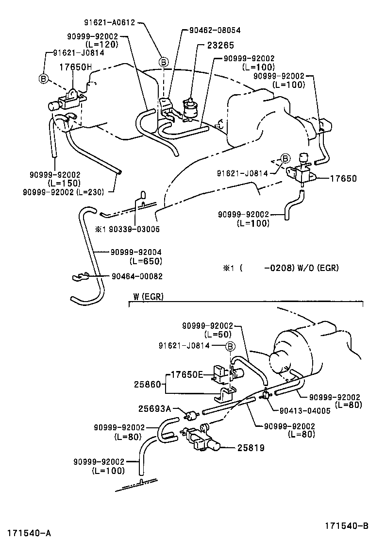 25860-17070 VALVE ASSY, VACUUM SWITCHING, NO.1 product image