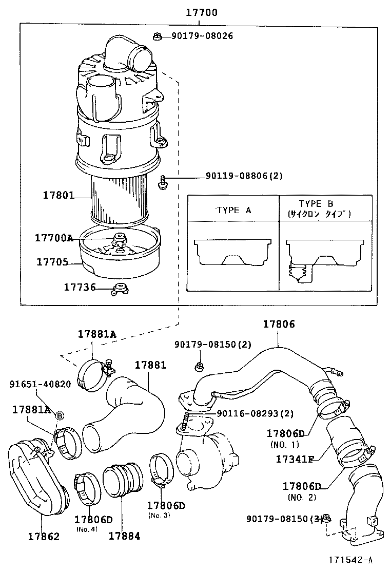 17705-67010 CAP SUB-ASSY, AIR CLEANER product image