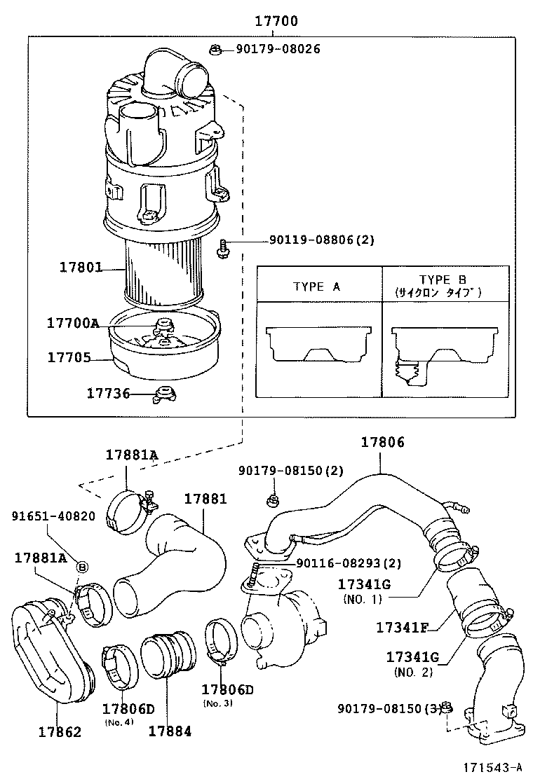 17705-67010 CAP SUB-ASSY, AIR CLEANER product image