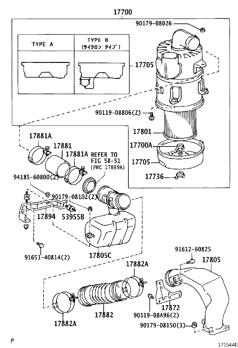 17705-67010 CAP SUB-ASSY, AIR CLEANER product image