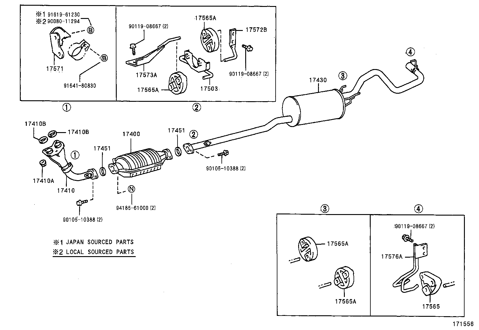 17405-0C030 PIPE ASSY, EXHAUST, TAIL product image