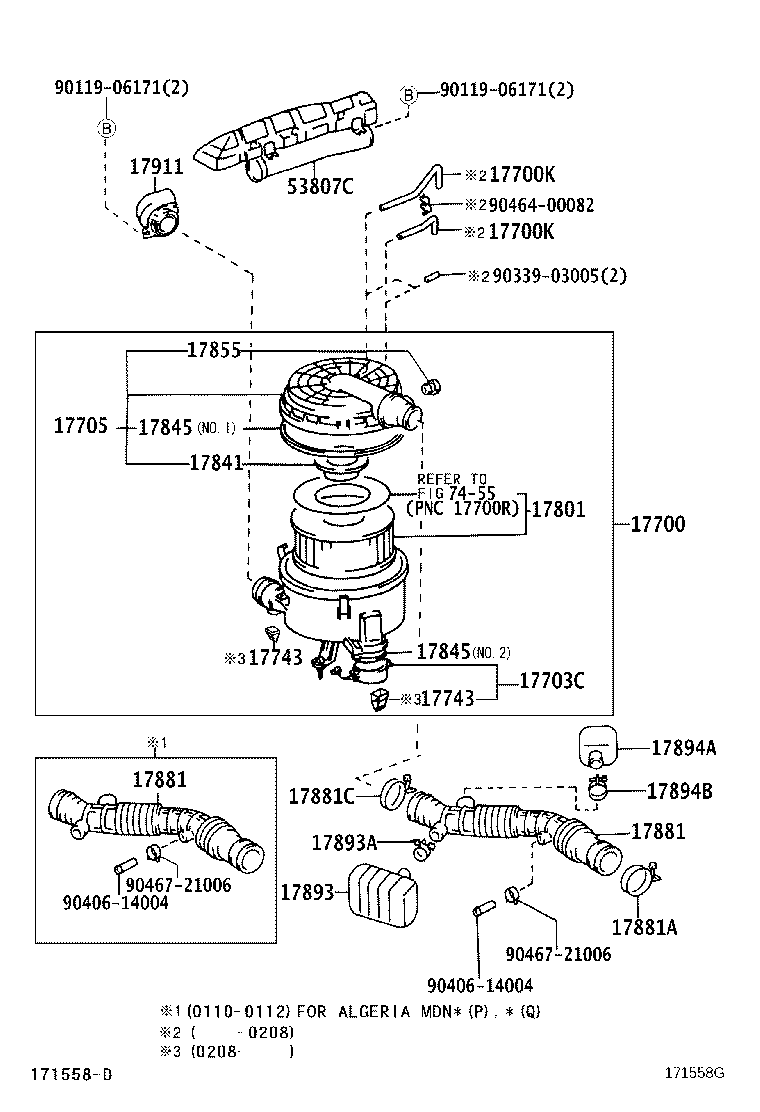 17700-66180 CLEANER ASSY, AIR product image