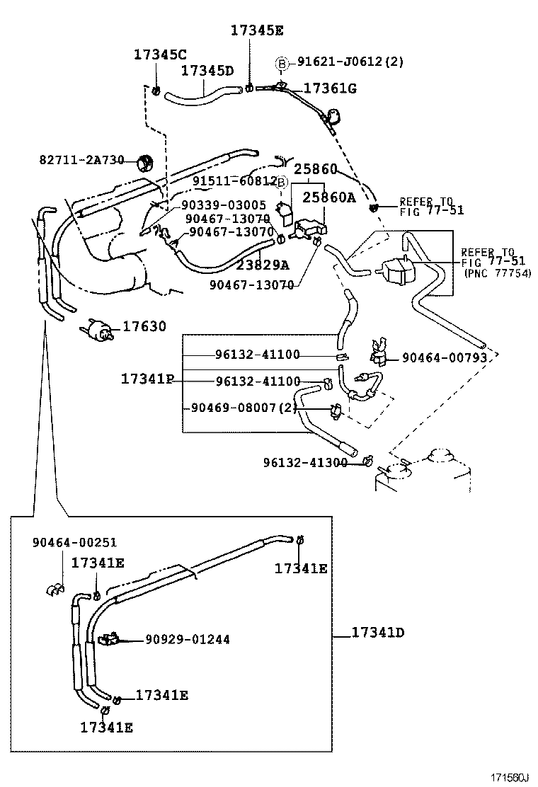 Toyota 25860-50150 VALVE ASSY, VACUUM SWITCHING, NO.1