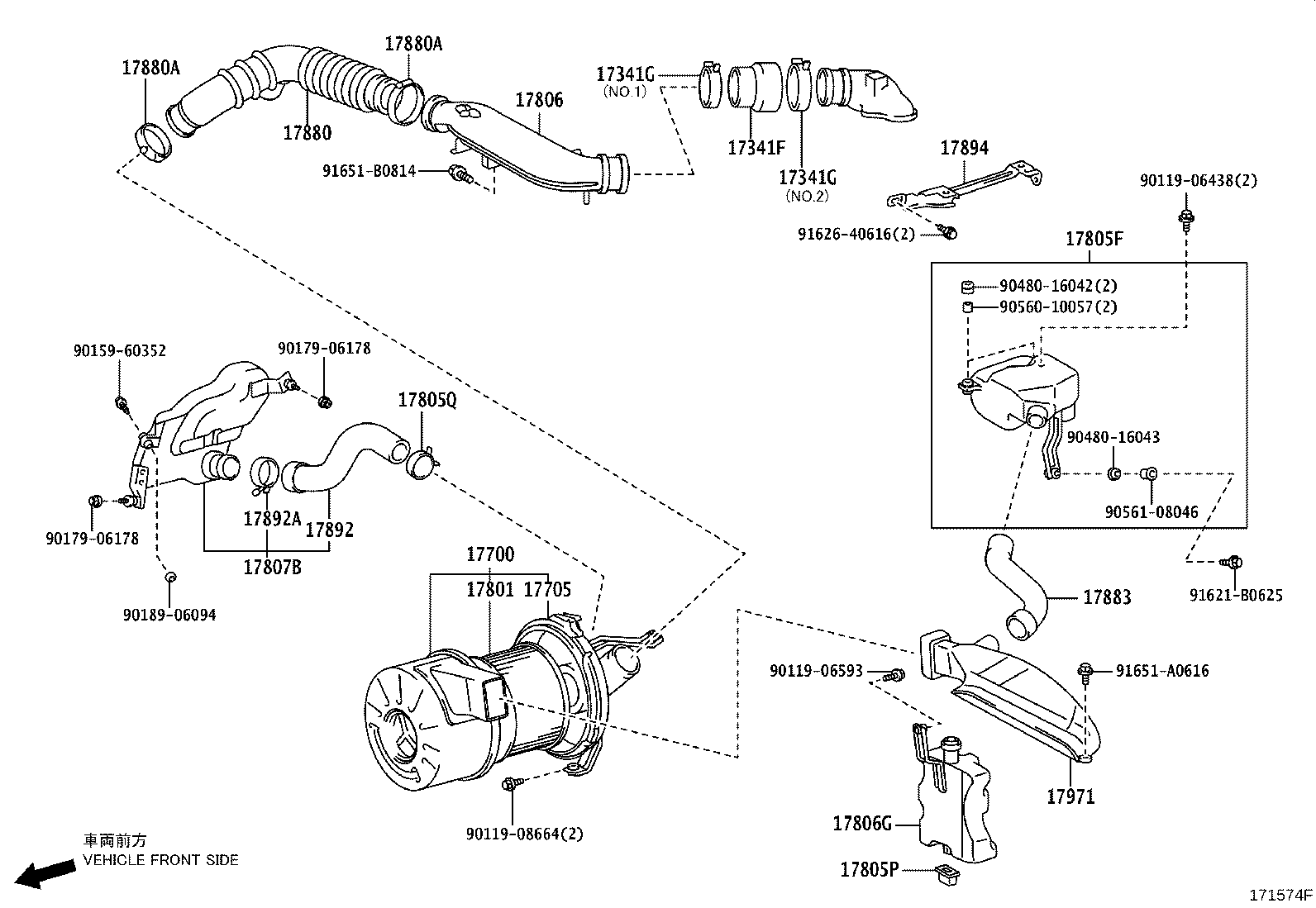 17700-54860 CLEANER ASSY, AIR product image