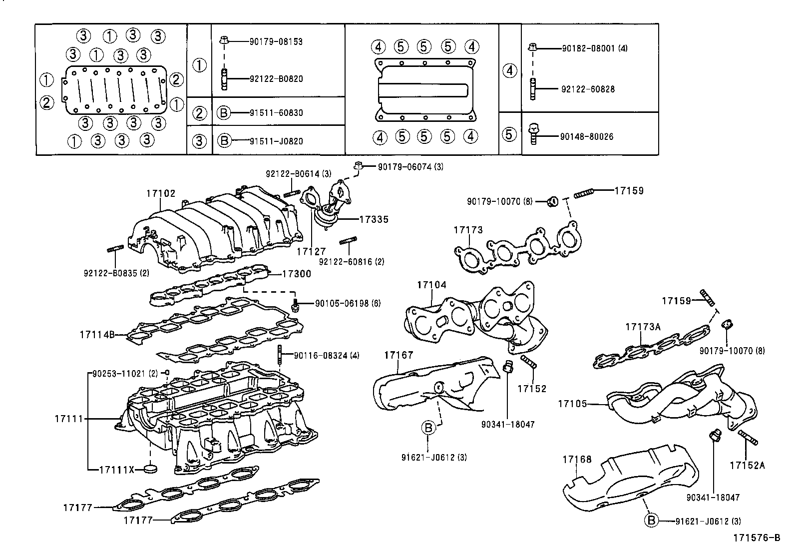 17173-50020 GASKET, EXHAUST MANIFOLD TO HEAD product image