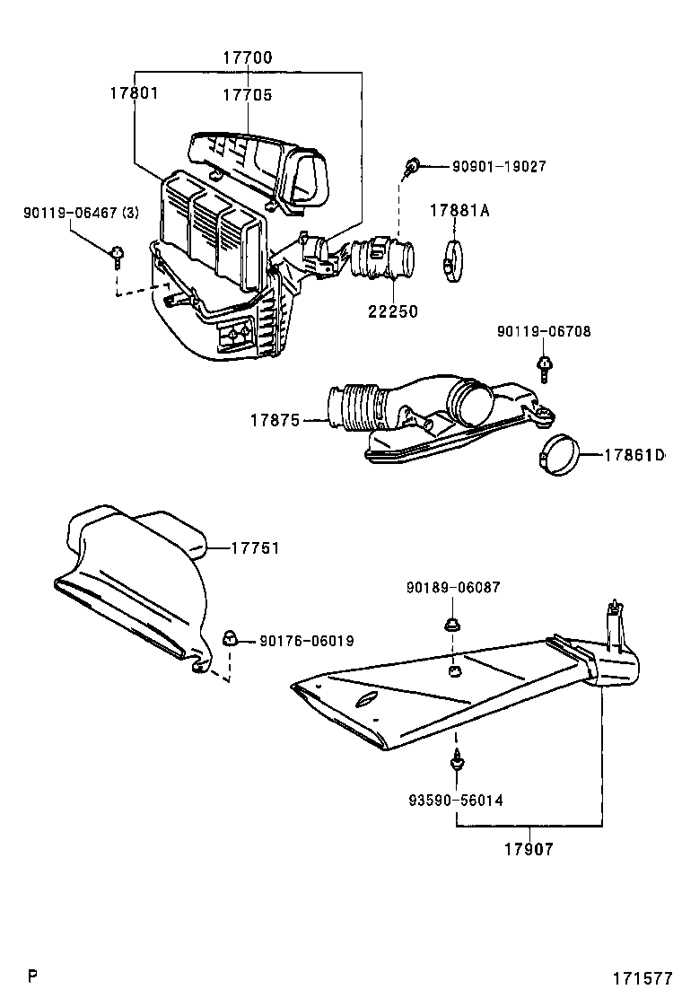 17700-54840 CLEANER ASSY, AIR product image