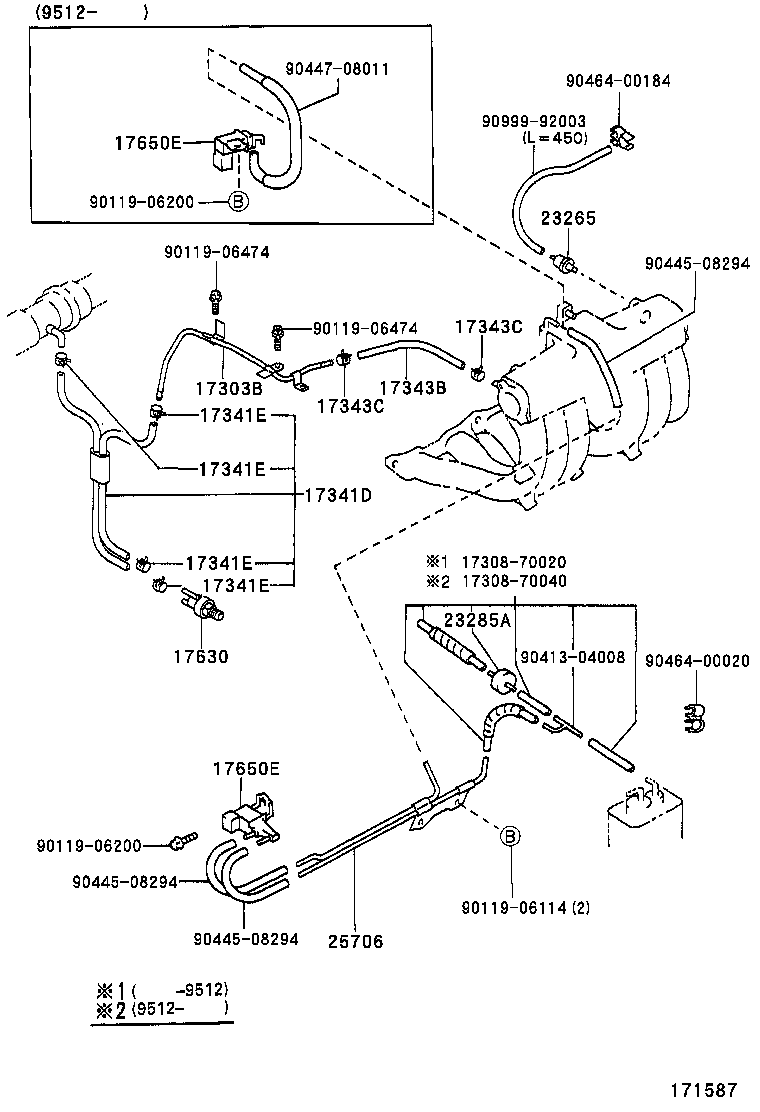 17341-70221 HOSE, NO.1(FOR IDLE-UP) product image