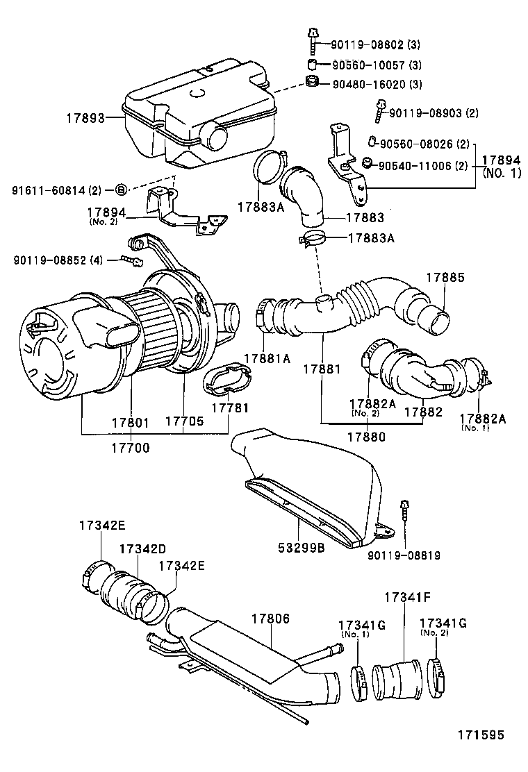 17705-73130 CAP SUB-ASSY, AIR CLEANER product image