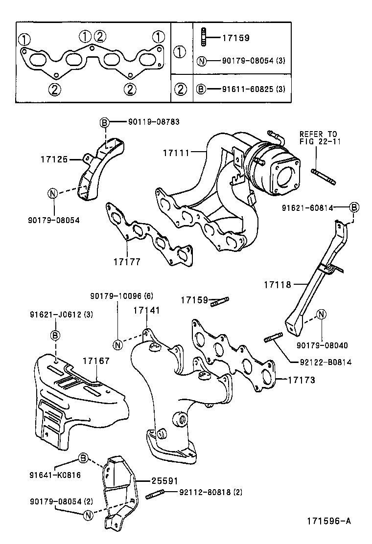 17118-88461 STAY, MANIFOLD product image