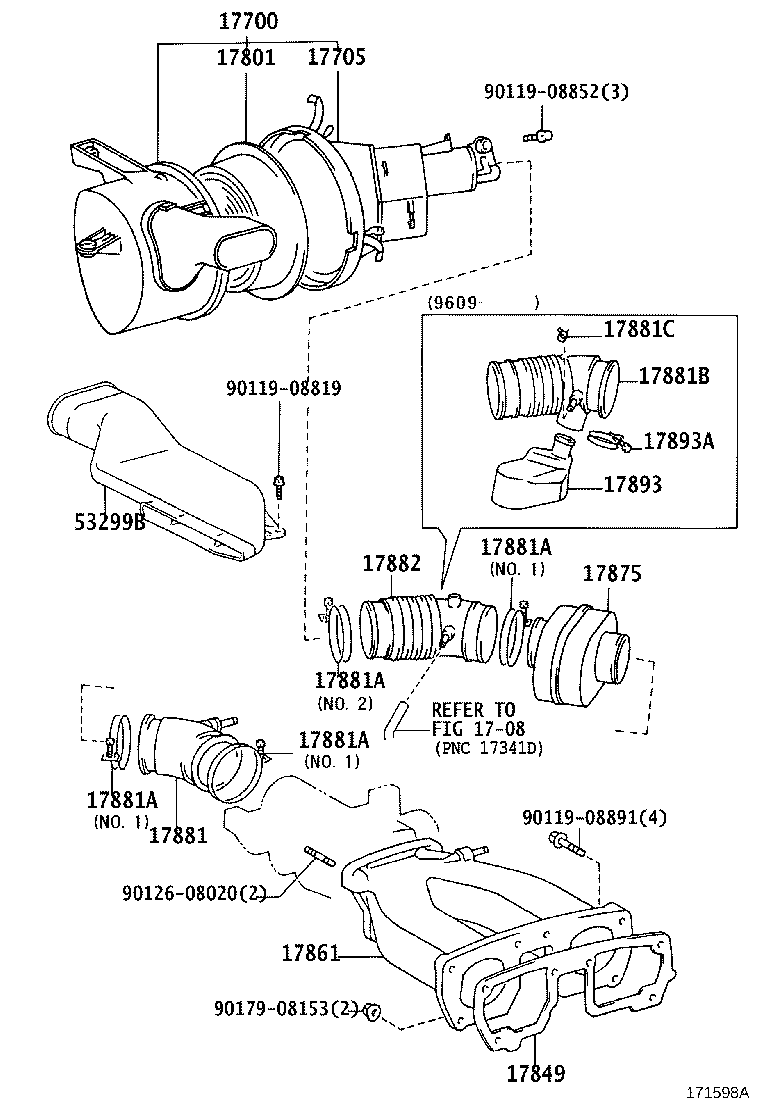 17705-73130 CAP SUB-ASSY, AIR CLEANER product image