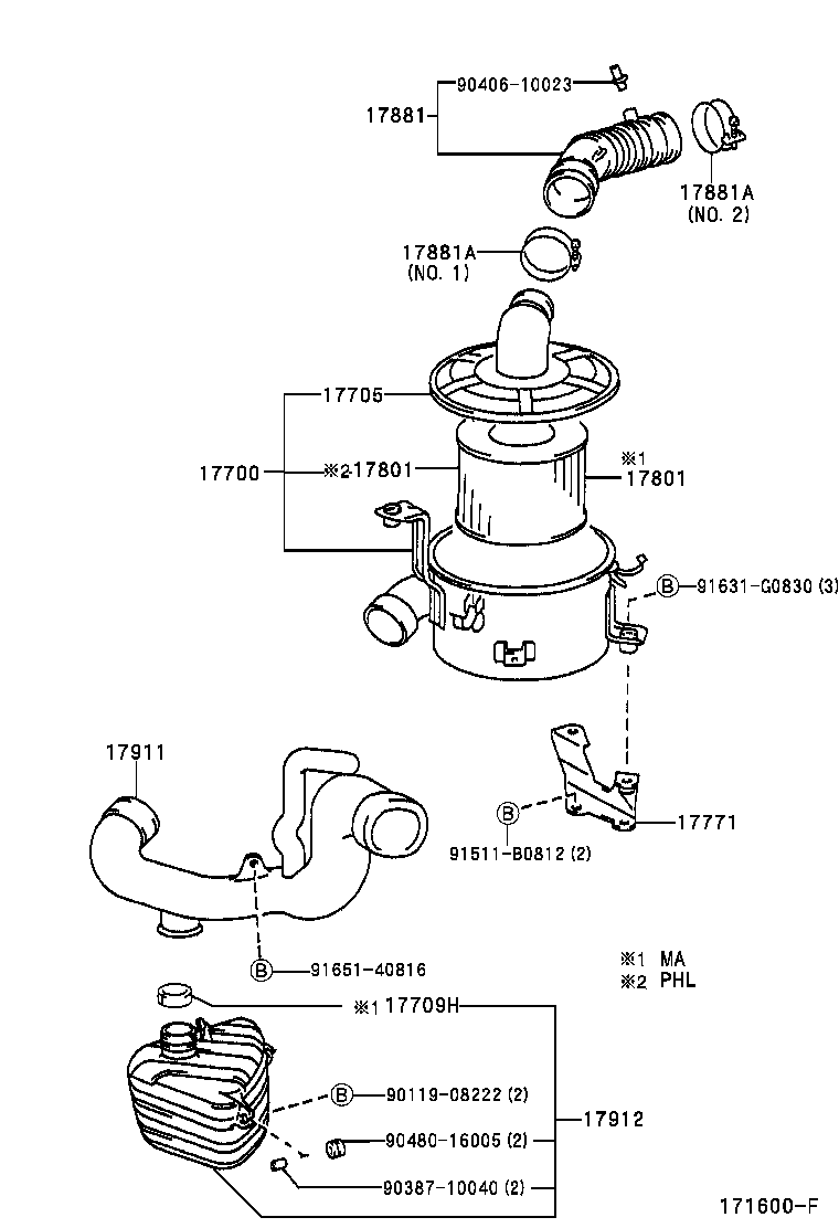 17801-06010 ELEMENT SUB-ASSY, AIR CLEANER FILTER product image