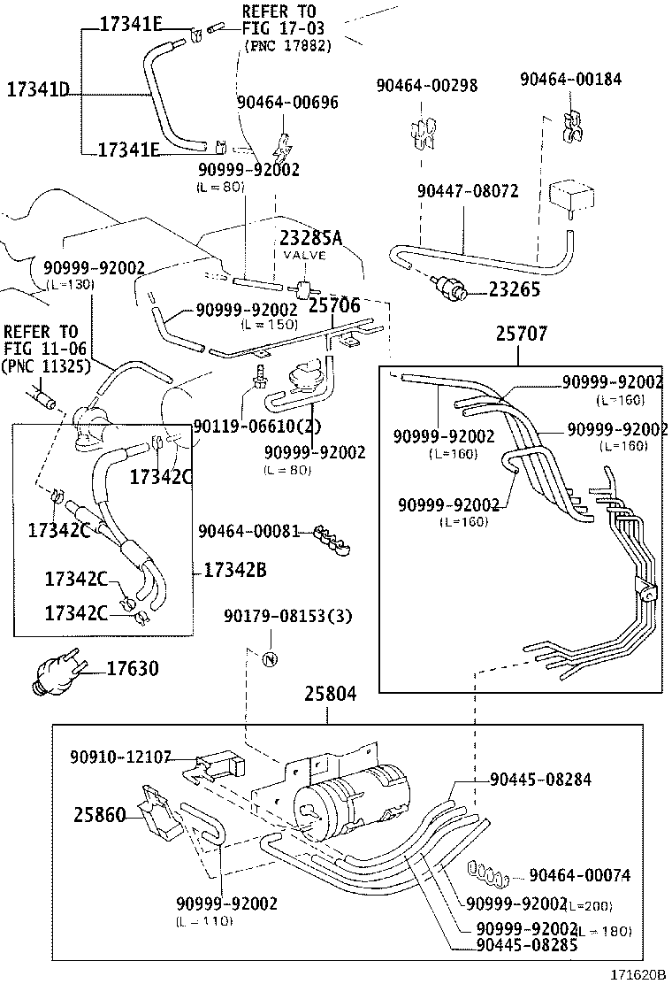 17341-70221 HOSE, NO.1(FOR IDLE-UP) product image