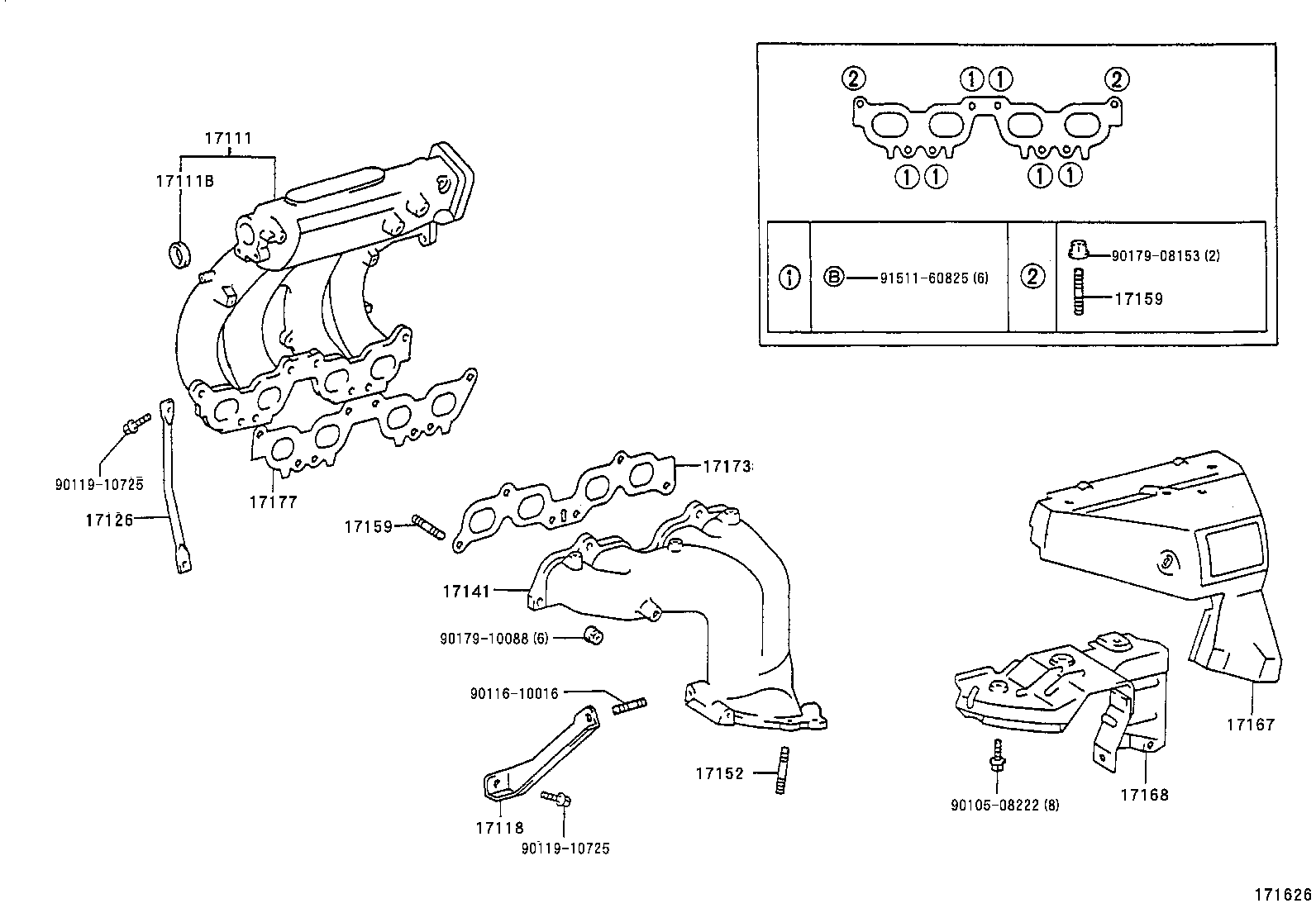 17118-88461 STAY, MANIFOLD product image