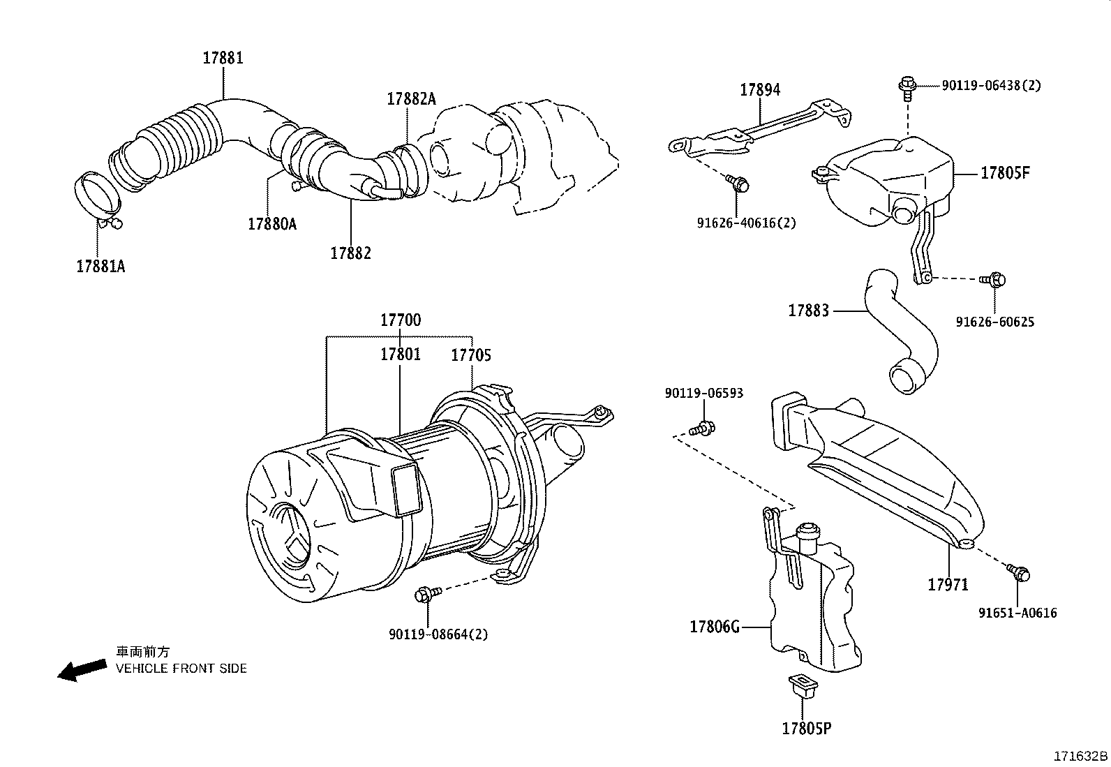 17700-74570 CLEANER ASSY, AIR product image