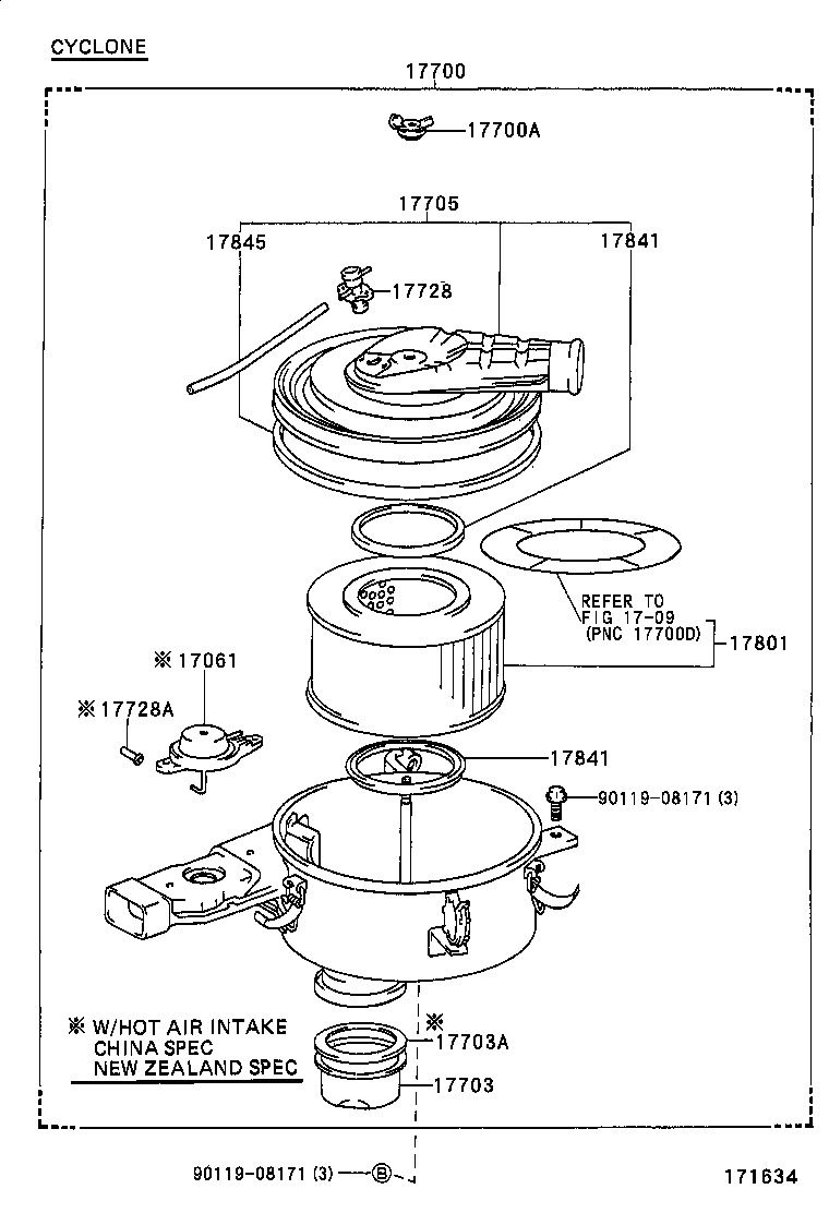 17700-17030 CLEANER ASSY, AIR product image