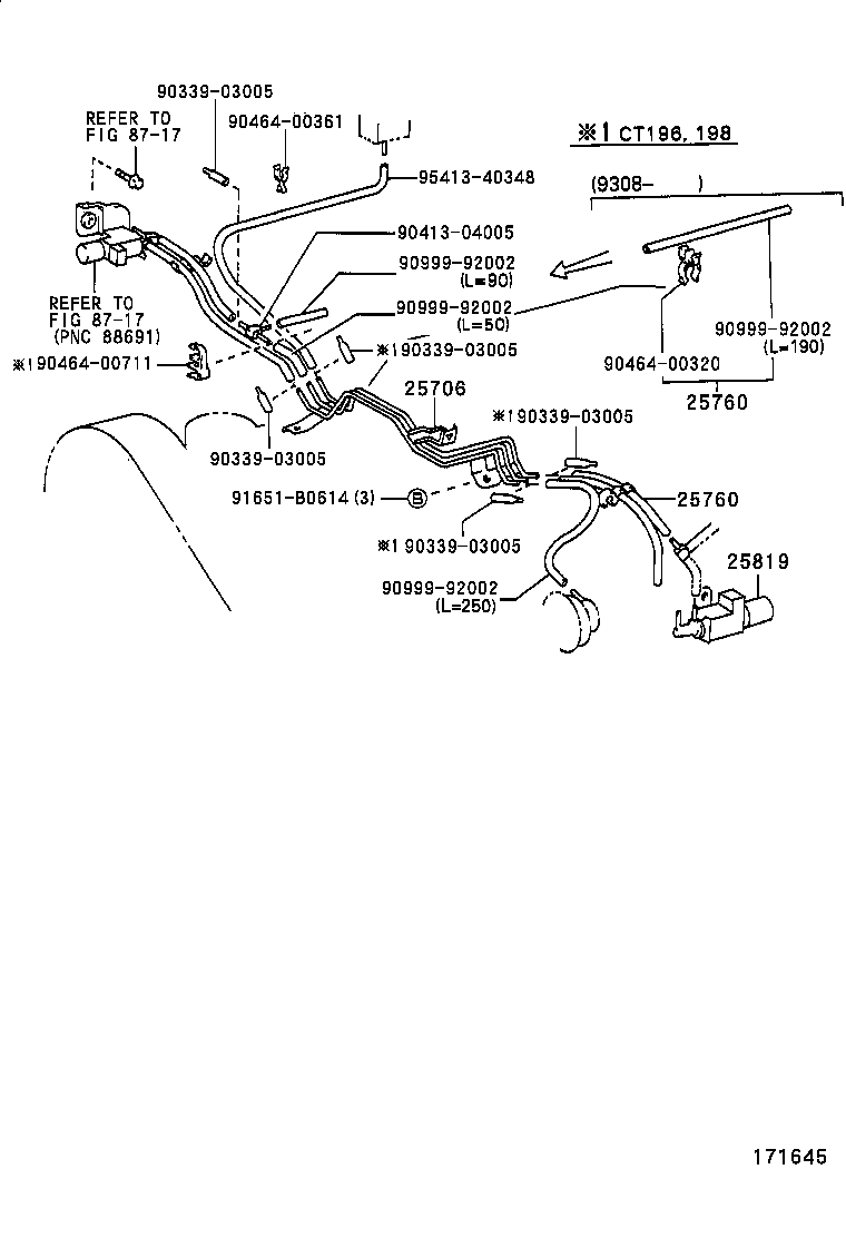 17342-11140 HOSE, NO.2(FOR IDLE-UP) product image