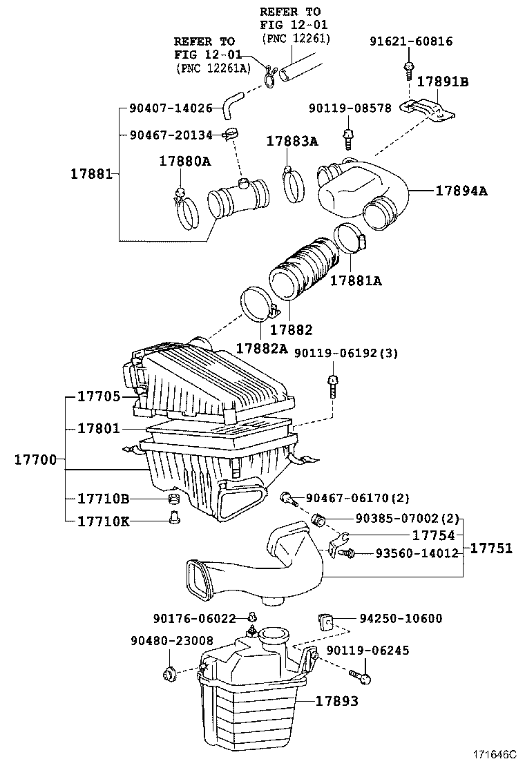 17705-64240 CAP SUB-ASSY, AIR CLEANER product image