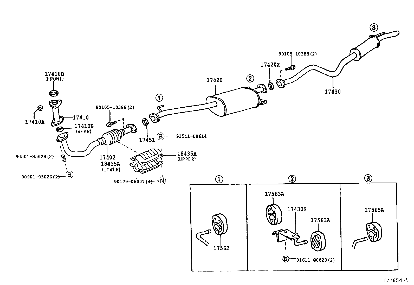17430-30020 PIPE ASSY, EXHAUST, TAIL product image