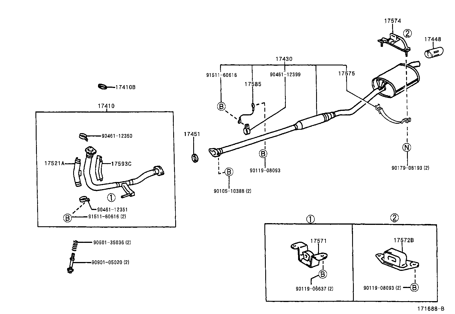 17430-28310 PIPE ASSY, EXHAUST, TAIL product image