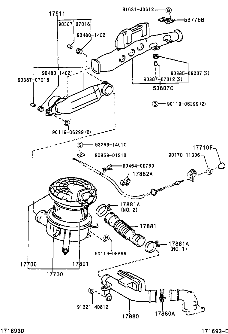 17138-30030 STAY, INTAKE PIPE OR HOSE product image
