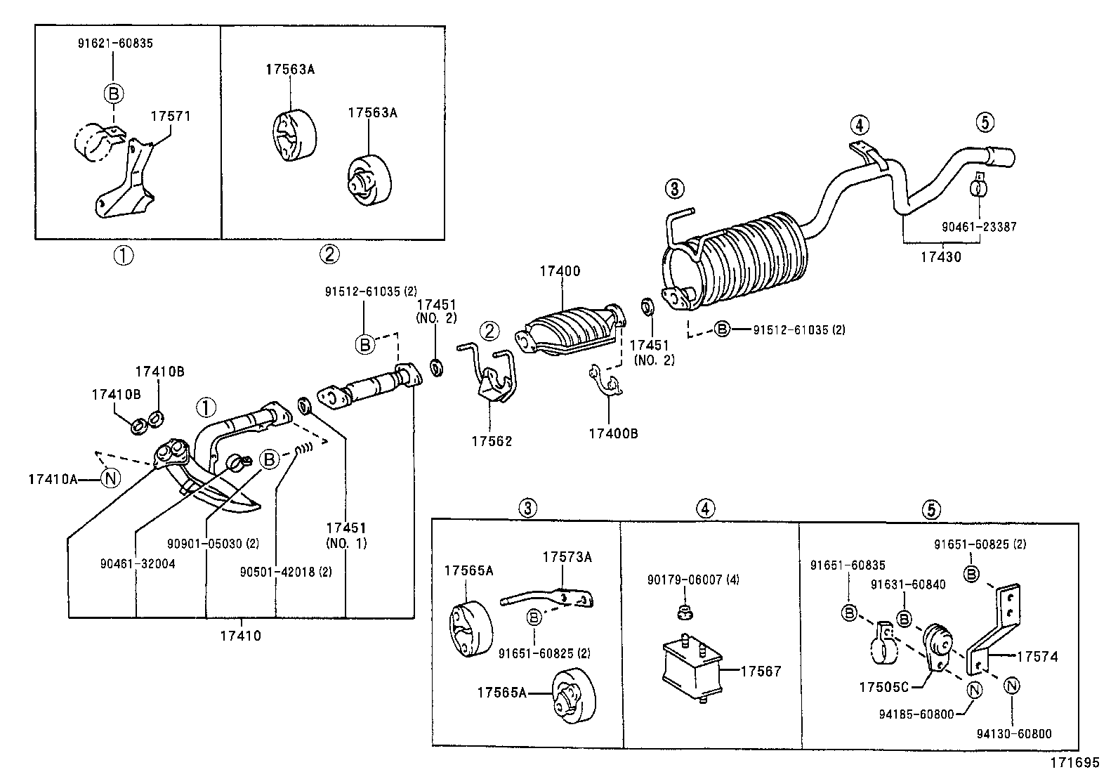 17430-5B681 PIPE ASSY, EXHAUST, TAIL product image