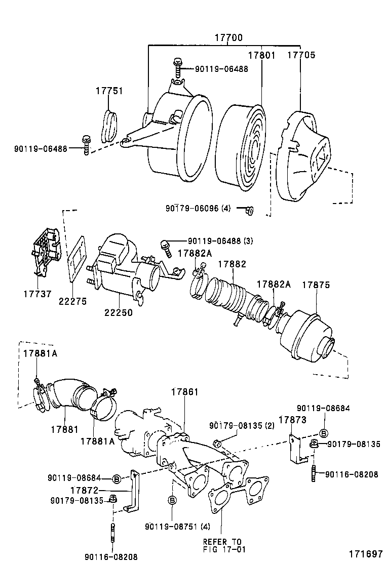 17700-46080 CLEANER ASSY, AIR product image