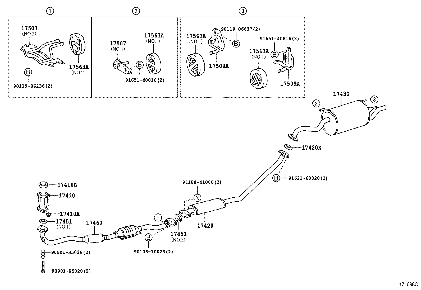 17430-64800 PIPE ASSY, EXHAUST, TAIL product image