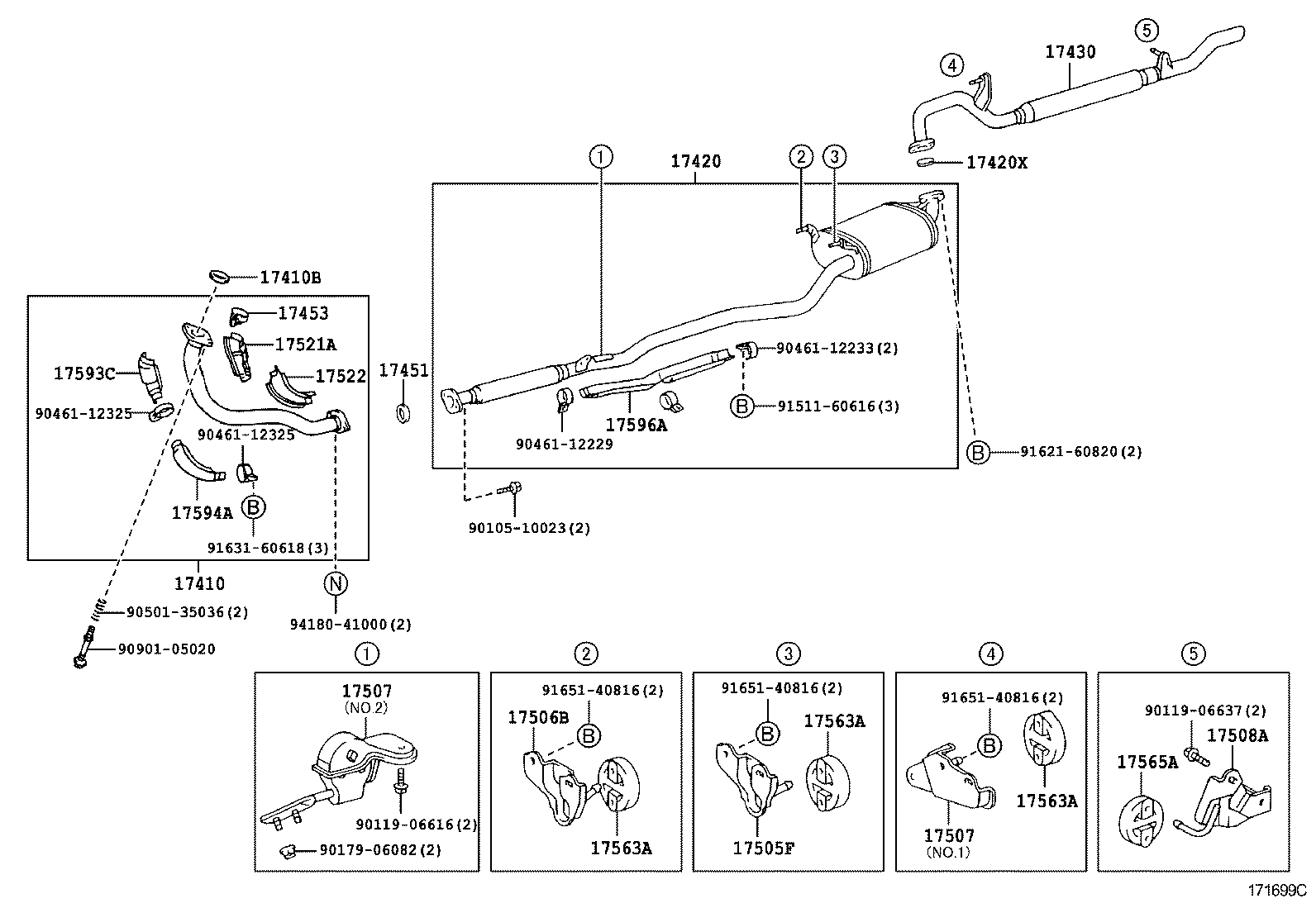 17430-64800 PIPE ASSY, EXHAUST, TAIL product image