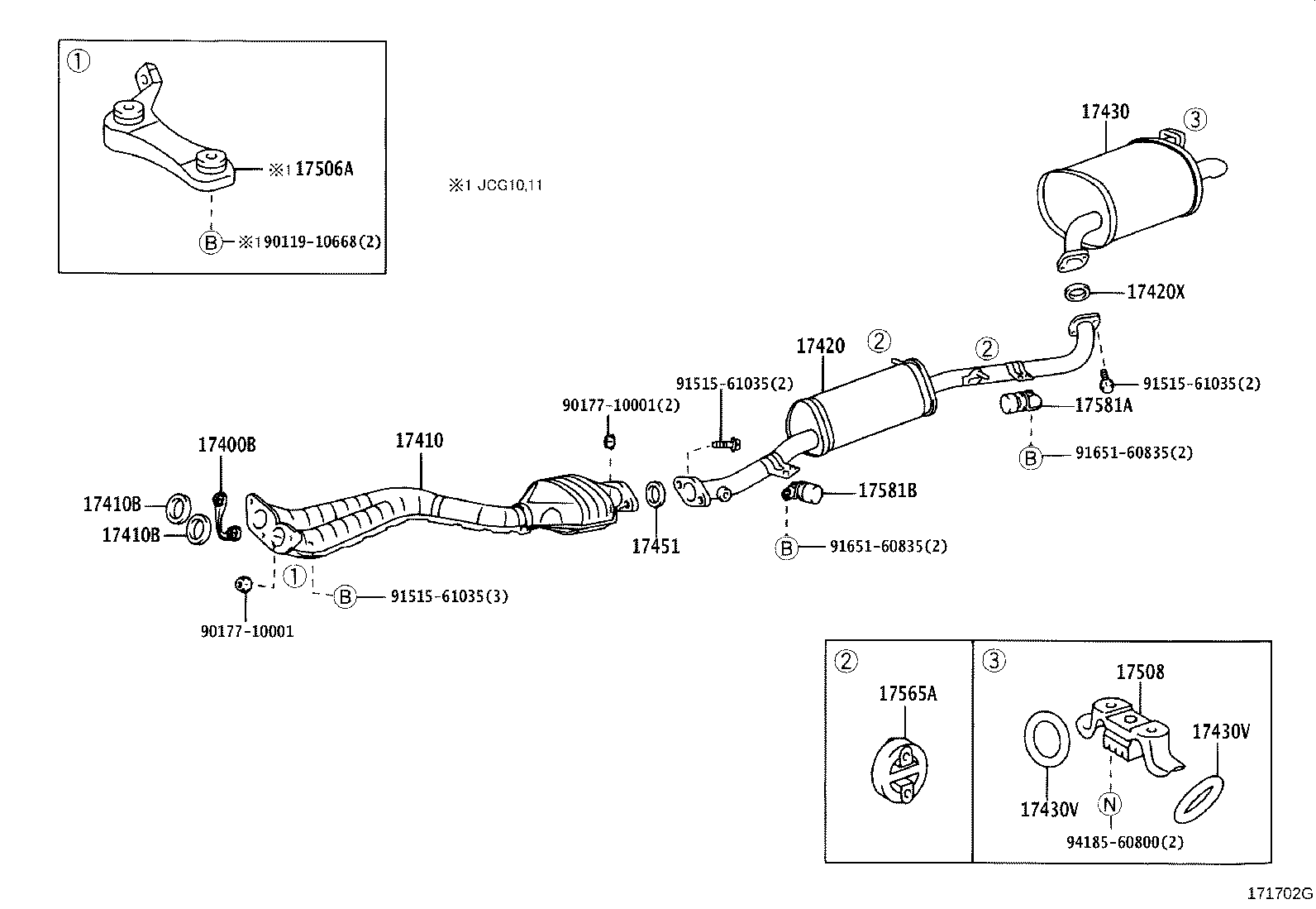 17430-46651 PIPE ASSY, EXHAUST, TAIL product image