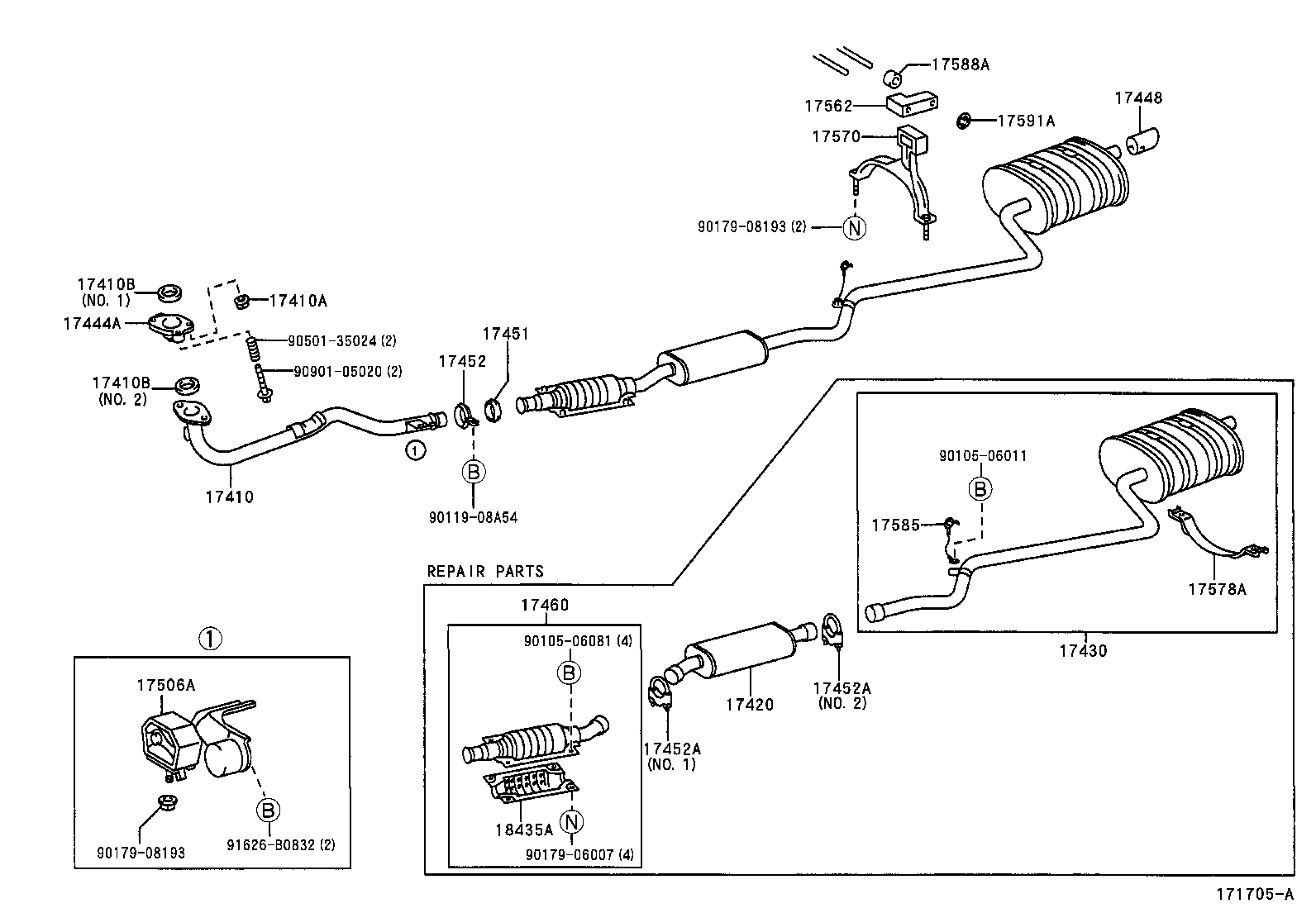 17430-1D161 PIPE ASSY, EXHAUST, TAIL product image