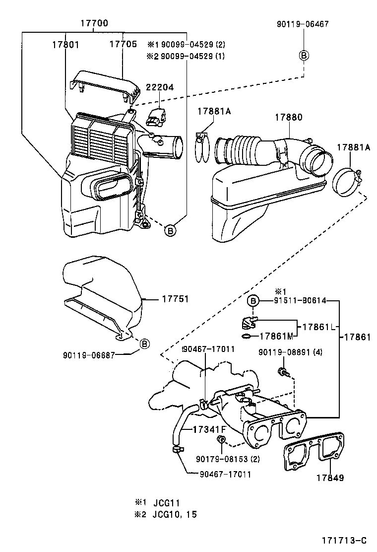17860-46180 CONNECTOR, INTAKE AIR product image